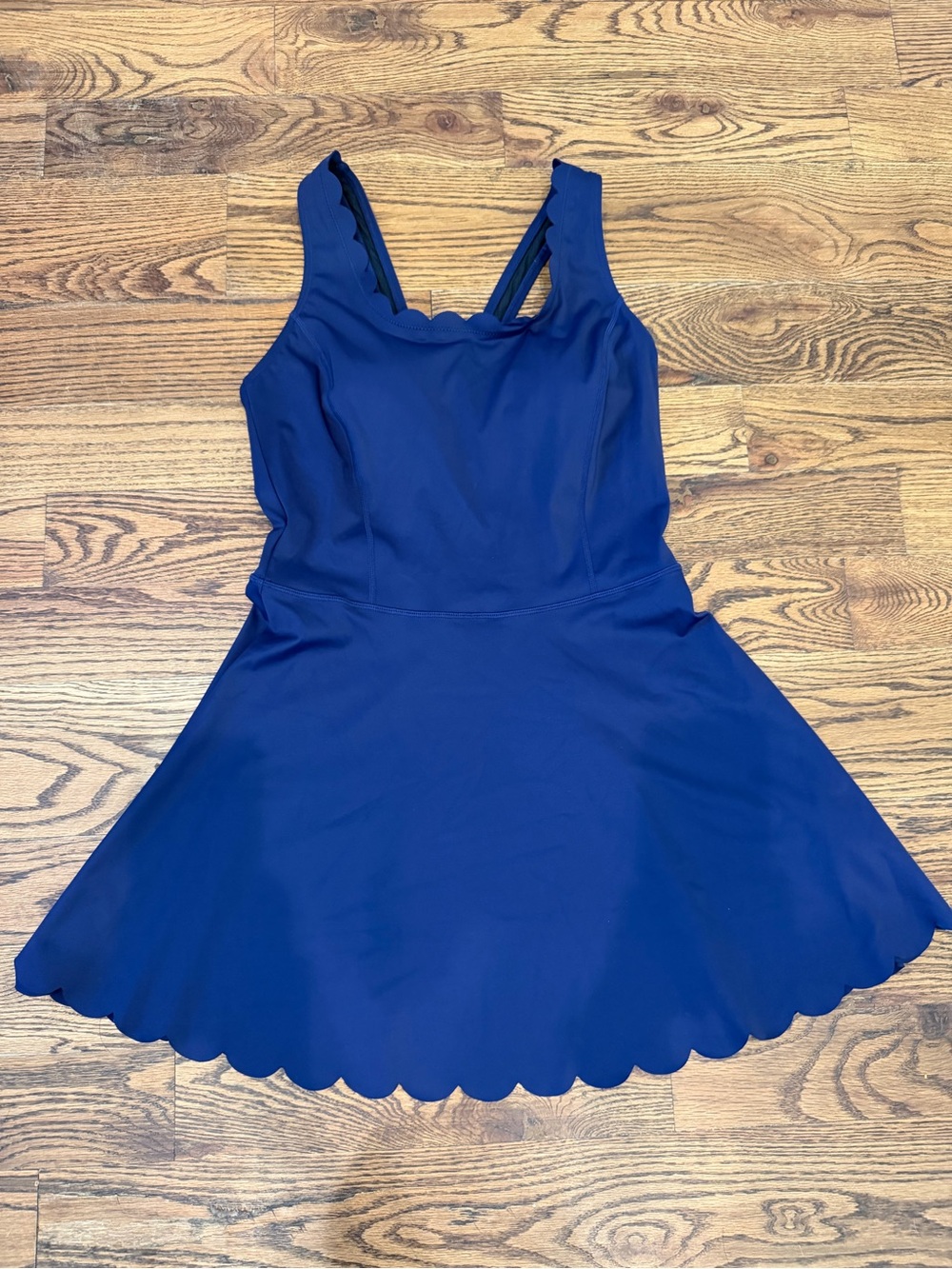 Women’s Navy Scalloped Tank Dress